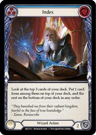 Image of Index (Blue) [U-ARC137] (Arcane Rising Unlimited)  Unlimited Rainbow Foil
