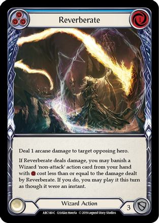 Image of Reverberate (Blue) [ARC140-C] (Arcane Rising)  1st Edition Rainbow Foil