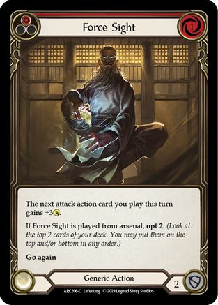 Image of Force Sight (Red) [U-ARC206] (Arcane Rising Unlimited)  Unlimited Normal