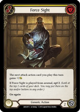 Image of Force Sight (Yellow) [ARC207-C] (Arcane Rising)  1st Edition Normal
