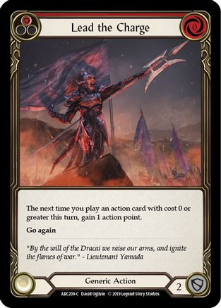 Image of Lead the Charge (Red) [ARC209-C] (Arcane Rising)  1st Edition Normal