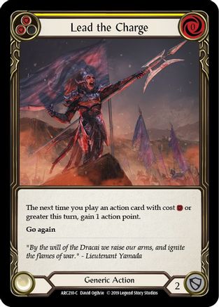 Image of Lead the Charge (Yellow) [U-ARC210] (Arcane Rising Unlimited)  Unlimited Rainbow Foil