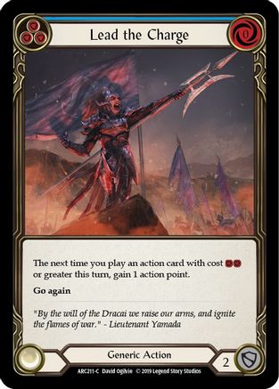 Image of Lead the Charge (Blue) [ARC211-C] (Arcane Rising)  1st Edition Normal