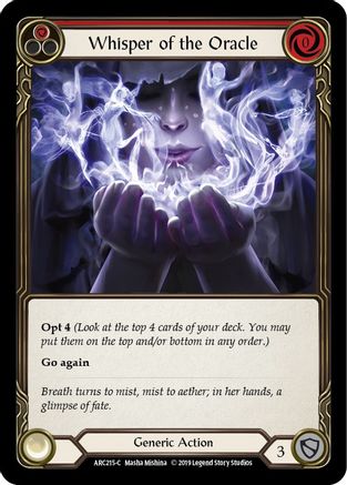 Image of Whisper of the Oracle (Red) [U-ARC215] (Arcane Rising Unlimited)  Unlimited Normal