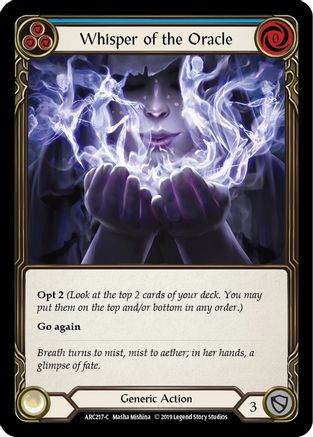 Image of Whisper of the Oracle (Blue) [U-ARC217] (Arcane Rising Unlimited)  Unlimited Normal