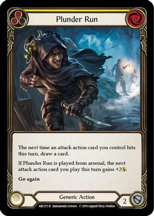 Image of Plunder Run (Yellow) [ARC171-R] (Arcane Rising)  1st Edition Rainbow Foil