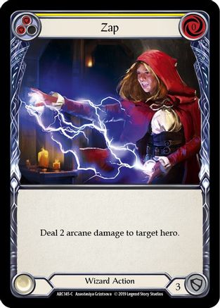 Image of Zap (Yellow) [ARC145-C] (Arcane Rising)  1st Edition Rainbow Foil