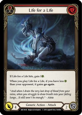 Image of Life for a Life (Red) [U-ARC164] (Arcane Rising Unlimited)  Unlimited Normal