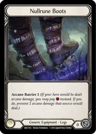 Image of Nullrune Boots [ARC158-C] (Arcane Rising)  1st Edition Cold Foil