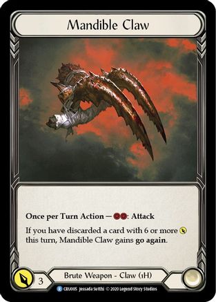 Image of Mandible Claw [CRU005] (Crucible of War)  1st Edition Cold Foil