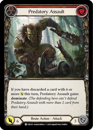 Image of Predatory Assault (Red) [CRU013] (Crucible of War)  1st Edition Rainbow Foil