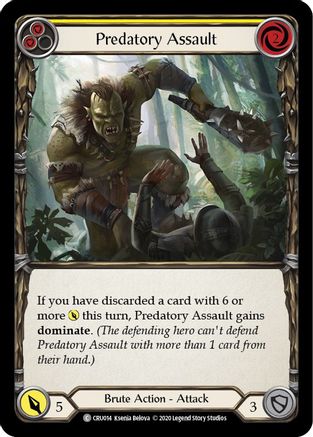Image of Predatory Assault (Yellow) [CRU014] (Crucible of War)  1st Edition Normal