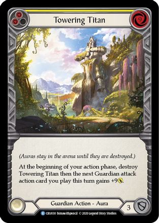 Image of Towering Titan (Yellow) [CRU030] (Crucible of War)  1st Edition Normal