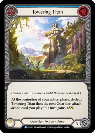 Image of Towering Titan (Blue) [CRU031] (Crucible of War)  1st Edition Rainbow Foil