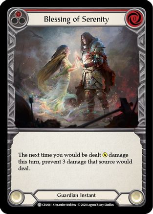 Image of Blessing of Serenity (Red) [CRU041] (Crucible of War)  1st Edition Normal