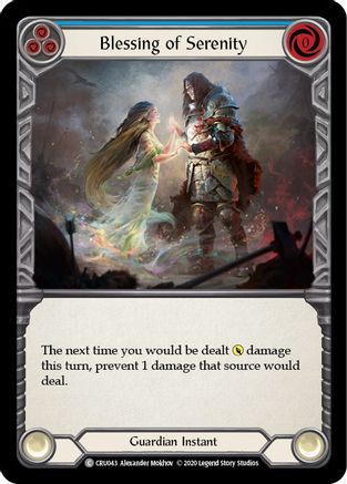 Image of Blessing of Serenity (Blue) [CRU043] (Crucible of War)  1st Edition Normal