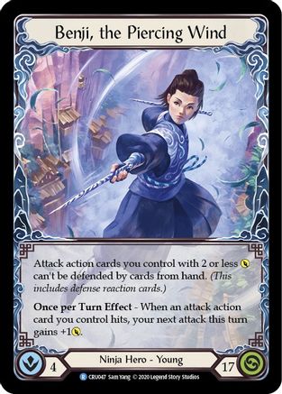 Image of Benji, the Piercing Wind [CRU047] (Crucible of War)  1st Edition Rainbow Foil