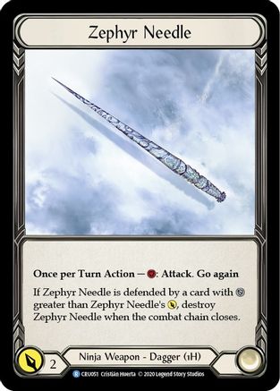Image of Zephyr Needle [CRU051] (Crucible of War)  1st Edition Normal