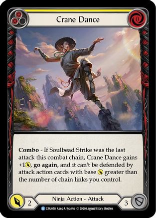 Image of Crane Dance (Yellow) [CRU058] (Crucible of War)  1st Edition Rainbow Foil