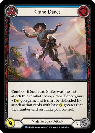 Image of Crane Dance (Blue) [U-CRU059] (Crucible of War Unlimited)  Unlimited Normal