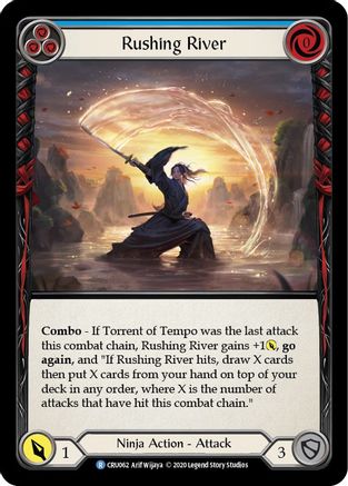 Image of Rushing River (Blue) [CRU062] (Crucible of War)  1st Edition Rainbow Foil