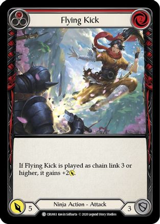 Image of Flying Kick (Red) [CRU063] (Crucible of War)  1st Edition Normal