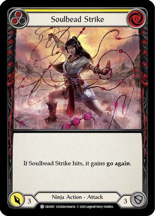 Image of Soulbead Strike (Yellow) [CRU067] (Crucible of War)  1st Edition Rainbow Foil
