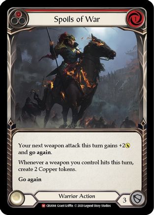Image of Spoils of War [CRU084] (Crucible of War)  1st Edition Normal