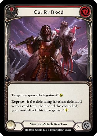Image of Out for Blood (Red) [CRU088] (Crucible of War)  1st Edition Rainbow Foil