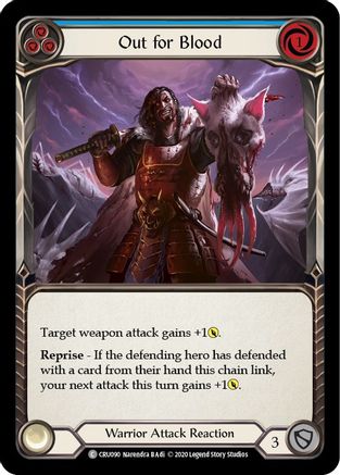 Image of Out for Blood (Blue) [CRU090] (Crucible of War)  1st Edition Normal