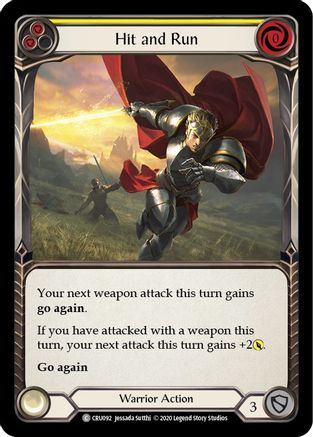 Image of Hit and Run (Yellow) [CRU092] (Crucible of War)  1st Edition Normal