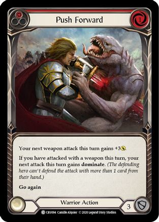 Image of Push Forward (Red) [CRU094] (Crucible of War)  1st Edition Rainbow Foil