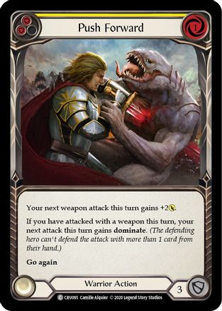 Image of Push Forward (Yellow) [CRU095] (Crucible of War)  1st Edition Normal