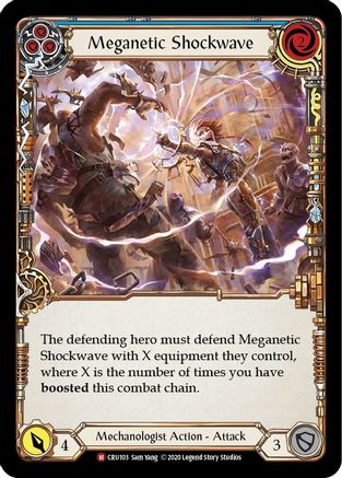 Image of Meganetic Shockwave [CRU103] (Crucible of War)  1st Edition Rainbow Foil