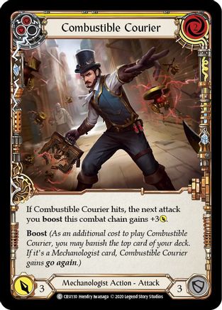 Image of Combustible Courier (Yellow) [CRU110] (Crucible of War)  1st Edition Normal