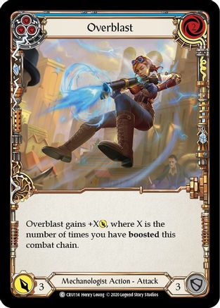 Image of Overblast (Blue) [CRU114] (Crucible of War)  1st Edition Rainbow Foil