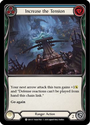 Image of Increase the Tension (Blue) [CRU137] (Crucible of War)  1st Edition Rainbow Foil