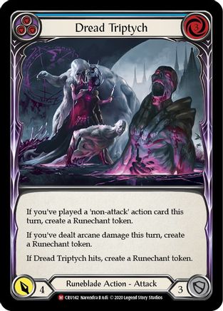 Image of Dread Triptych [CRU142] (Crucible of War)  1st Edition Rainbow Foil
