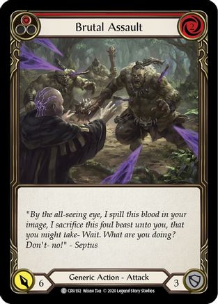 Image of Brutal Assault (Red) [CRU192] (Crucible of War)  1st Edition Rainbow Foil