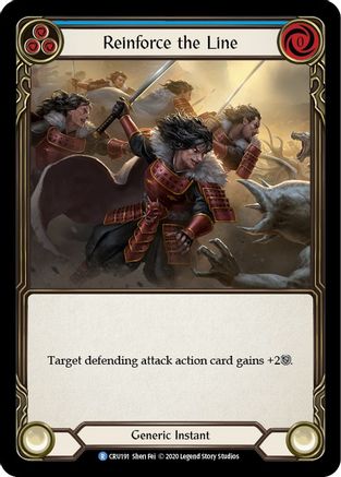 Image of Reinforce the Line (Blue) [CRU191] (Crucible of War)  1st Edition Rainbow Foil