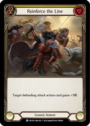 Image of Reinforce the Line (Yellow) [CRU190] (Crucible of War)  1st Edition Rainbow Foil
