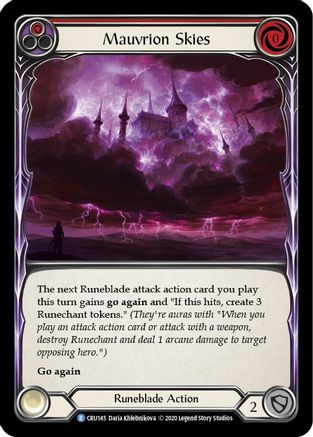 Image of Mauvrion Skies (Red) [CRU145] (Crucible of War)  1st Edition Rainbow Foil