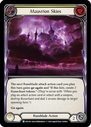 Image of Mauvrion Skies (Yellow) [CRU146] (Crucible of War)  1st Edition Normal