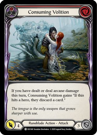 Image of Consuming Volition (Red) [U-CRU148] (Crucible of War Unlimited)  Unlimited Rainbow Foil