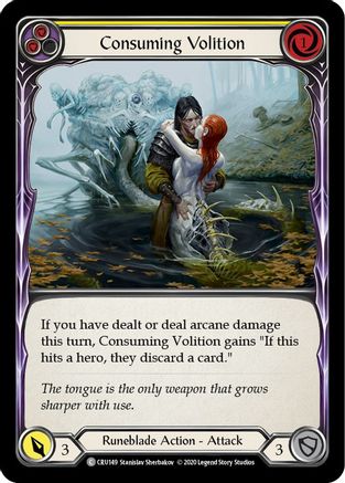 Image of Consuming Volition (Yellow) [CRU149] (Crucible of War)  1st Edition Normal