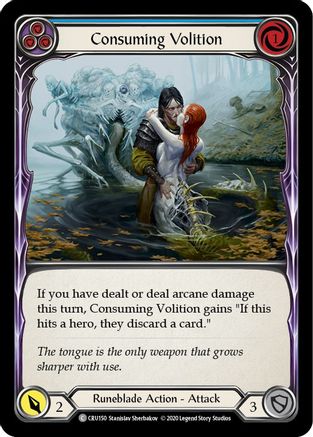 Image of Consuming Volition (Blue) [U-CRU150] (Crucible of War Unlimited)  Unlimited Normal