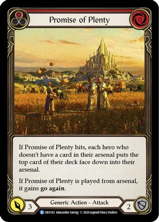 Image of Promise of Plenty (Red) [CRU183] (Crucible of War)  1st Edition Rainbow Foil