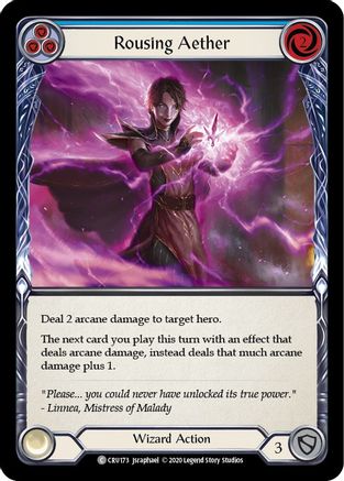 Image of Rousing Aether (Blue) [CRU173] (Crucible of War)  1st Edition Normal