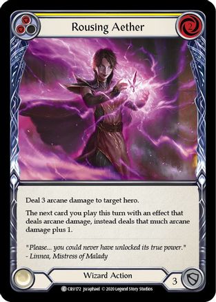 Image of Rousing Aether (Yellow) [CRU172] (Crucible of War)  1st Edition Rainbow Foil
