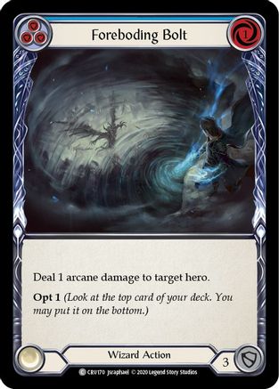 Image of Foreboding Bolt (Blue) [CRU170] (Crucible of War)  1st Edition Rainbow Foil